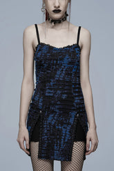 Gothic-Unterkleid mit abstraktem Druck für Damen, 2 Farben